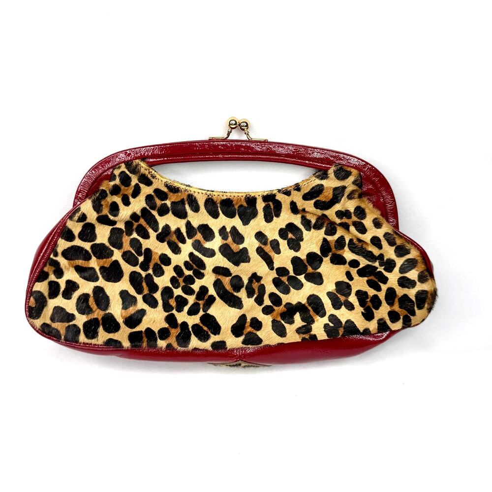 Vintage Beverly Feldman Leopard Clutch